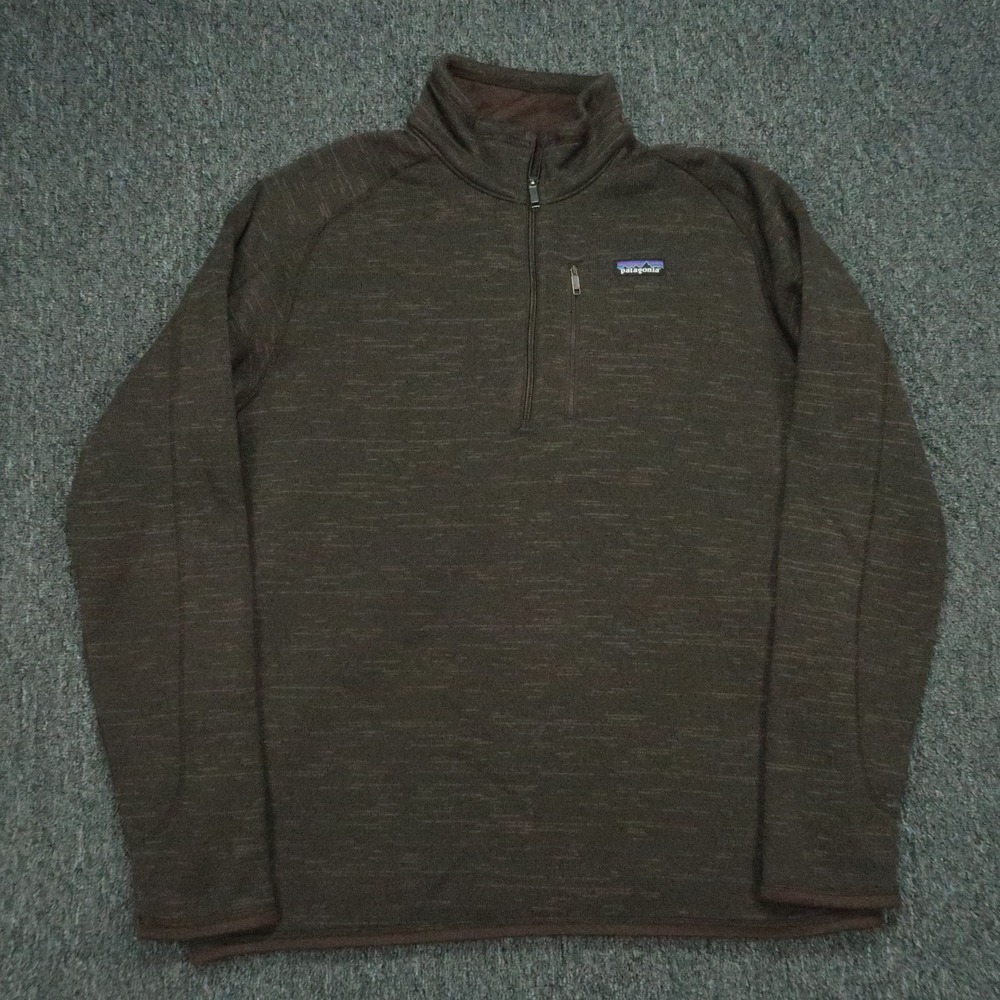 Patagonia Pullover Mens Extra Large Brown Quarter Zip Better‎ Sweater Outdoor XL